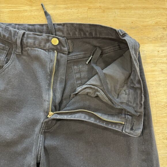 Roucha Dobell Black Denim Barrel Jeans High Rise Crop Cool Size AA 4/6 Short EUC - Picture 4 of 13